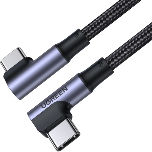 유그린 C to C타입 양쪽 기역자 PD 100W 고속 충전 케이블 1m U-70696