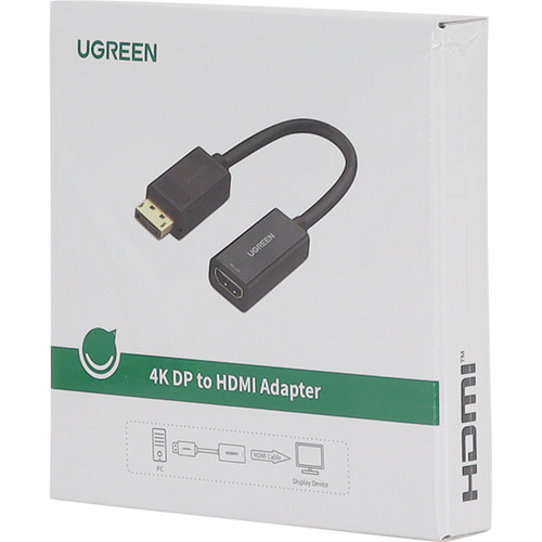 유그린 DP to HDMI 컨버터 4K 30hz U-40363