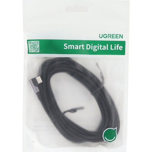 유그린 양쪽 90도 기역자 C타입 고속 충전 케이블 3m U-70875
