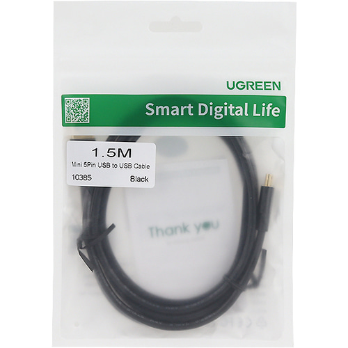 유그린 USB 2.0 미니5핀 외장하드 케이블 1.5m U-10385