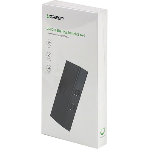 유그린 USB 2.0 1:2 수동 선택기 U-30345