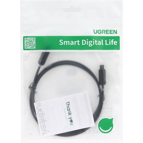 유그린 디지털 광 오디오 SPDIF Toslink 각각 케이블 1m U-70890
