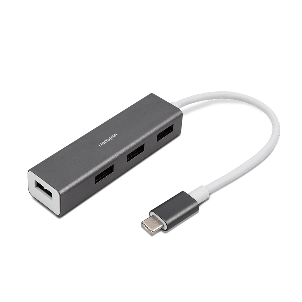 유니콘 TH-400C USB3.1 C타입 4포트 USB허브 무전원