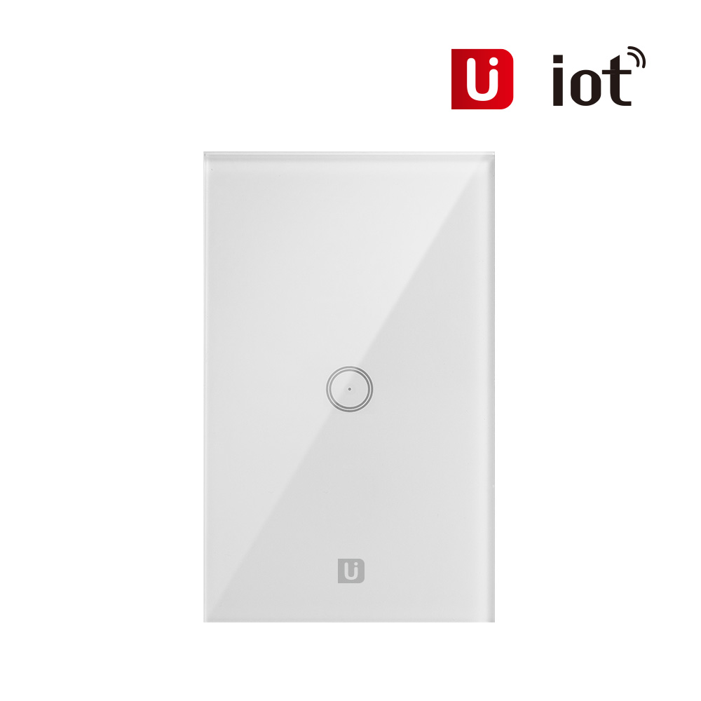 유아이오티 UIOT-SW10S 홈IOT 1구 스마트 벽스위치 조명등 형광등 무선원격제어 Zigbee방식