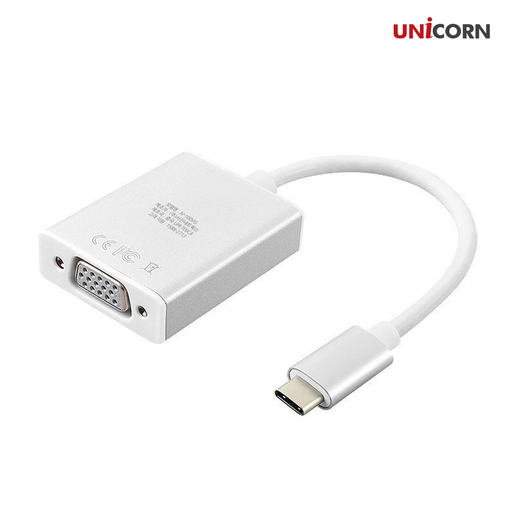 유니콘 JV-100VG C-T조합형pe To VGA 변환컨버터장비 최신스마트폰 지원가능