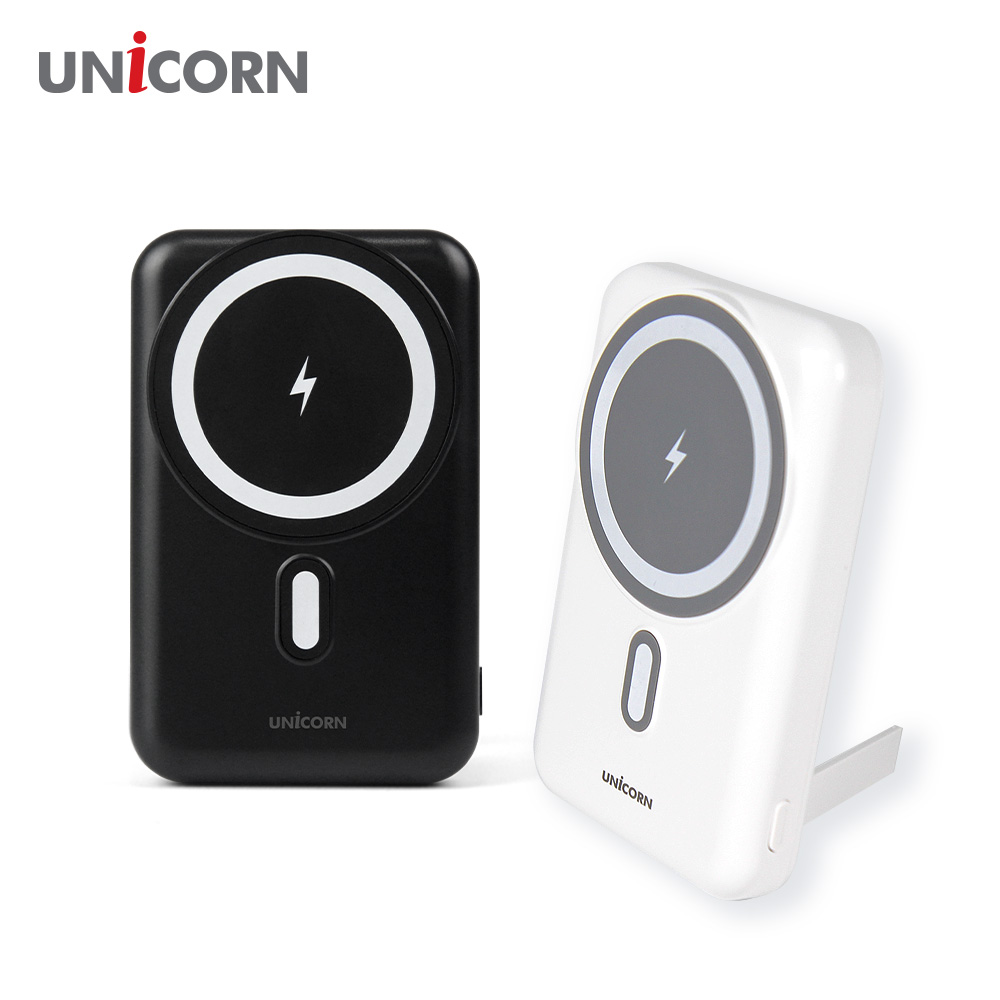 유니콘 무선고속충전 보조배터리 대용량 10000mAh+맥세이프링 PD-10000 화이트