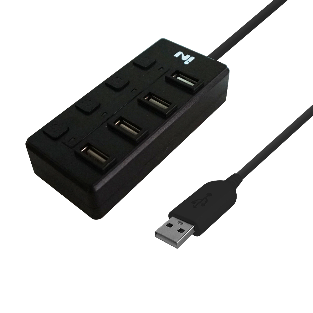 USB 2.0 4포트 허브 블랙