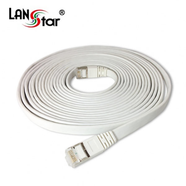 FTP평면케이블, CAT.7 DIRECT, 1M, White, 금도금