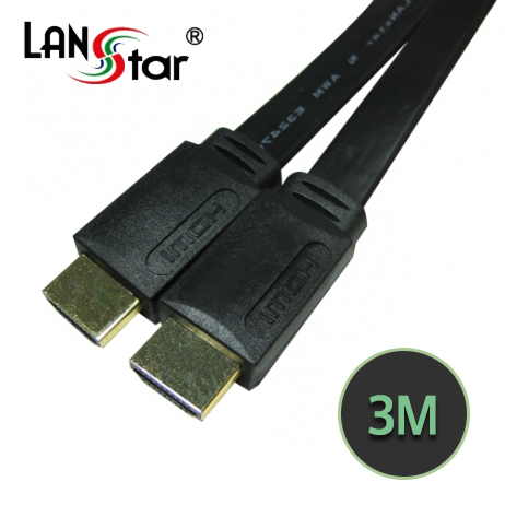 HDMI평면1.4케이블 , Flat HDMI 19P M／M, 4K 60Hz, 3M