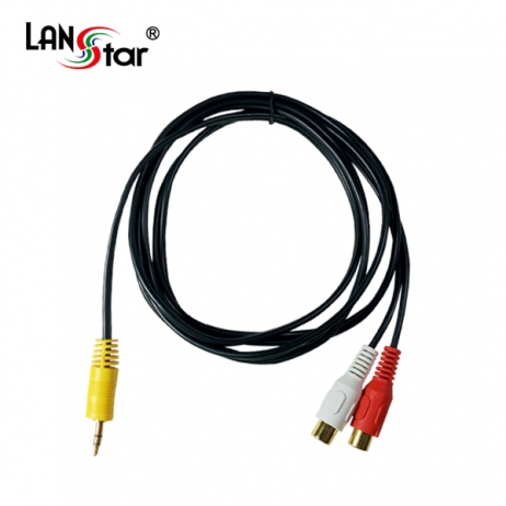 AV케이블 ,2RCA／F-3.5ST／M, 3pi, 1.5M