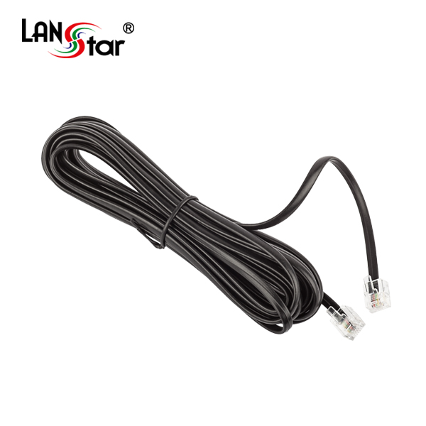 전화선 케이블, RJ12, 6P4C, Black, 10M