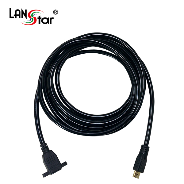 HDMI 판넬형케이블 19P M/F SCREW 나사고정, 4K*2K 60Hz, 3M