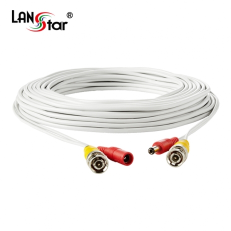 영상 파워케이블,HD CCTV CABLE with Power, White, 30M