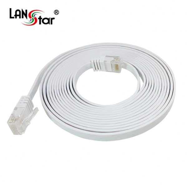 UTP평면케이블 , CAT.6 DIRECT 20M, WHITE(▷흰색◁)