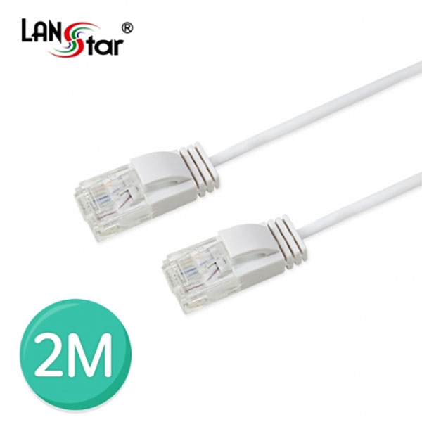 CAT.6A UTP Slim 케이블, 32AWG, TPE, DIRECT 2M, WHITE