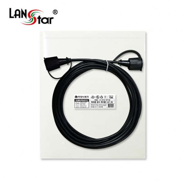 방수용 랜 케이블, CAT.6, FTP, IP67, UL, Black, 10M
