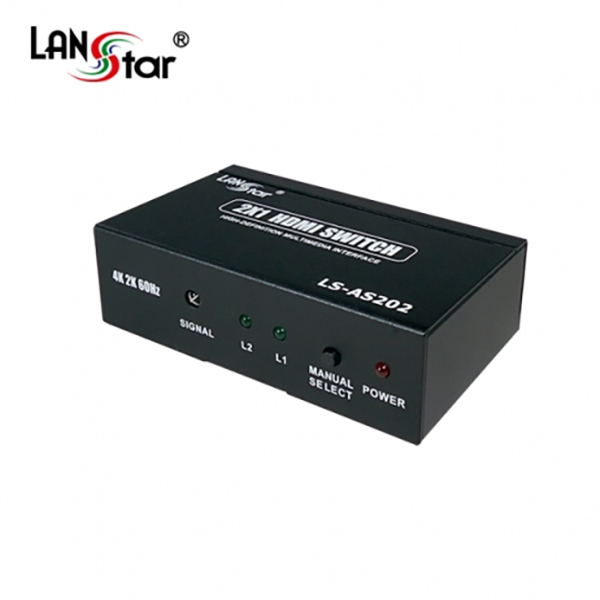 LS-AS202 HDMI 2.0 자동 선택기 2:1 (입력 2port/출력 1port) [UHD 4K*2K 60Hz 지원]