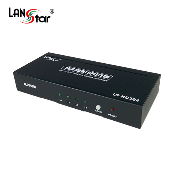 LS-HD204 HDMI 2.0 1:4 분배기 3D [UHD 4K*2K 60Hz 지원]