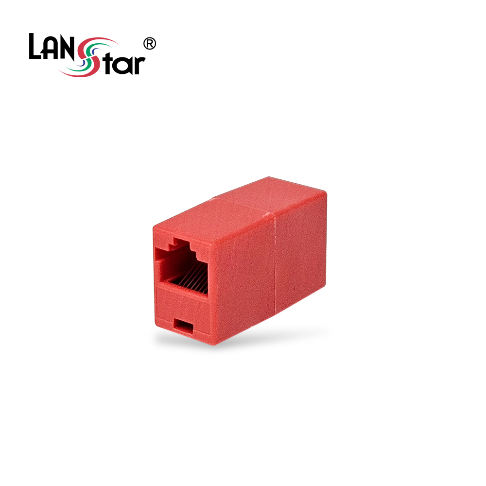 빨강 커플러 I형 RJ-45 CAT.5E 보급형-핀타입