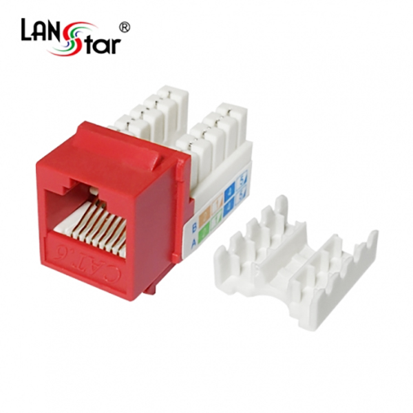 키스톤잭 모듈, CAT.6, 8P8C, Slim type, RED, UL규격, 대만산