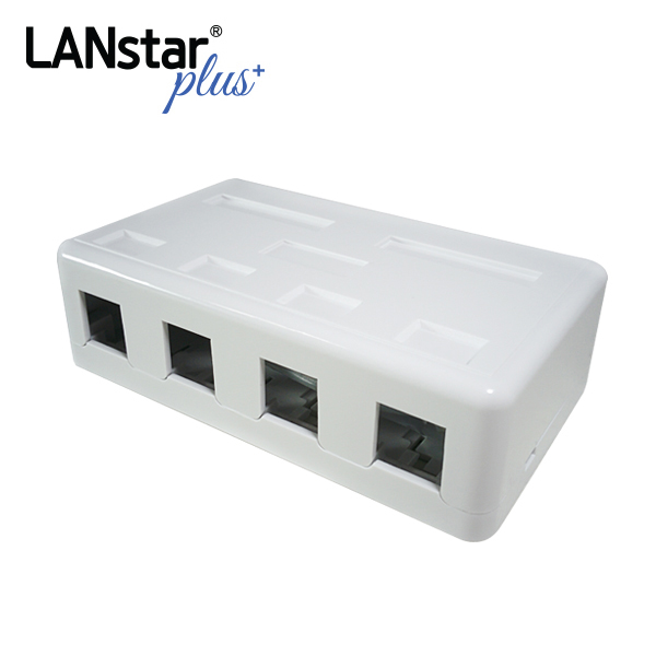 돌출형아울렛 MOUNT BOX, 공박스 4-Port, White
