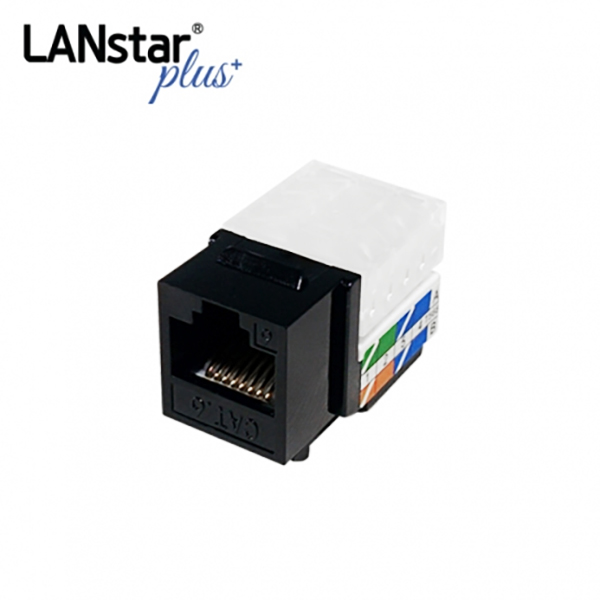 UTP CAT.6, 8P8C, 키스톤잭 모듈, L-Type, Black