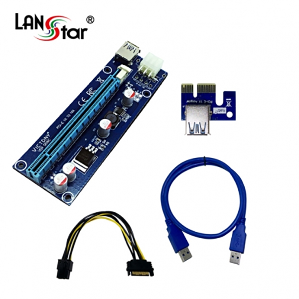 USB3.0 PCI-E Express 1X to 16X Riser Card, 라이저 카드