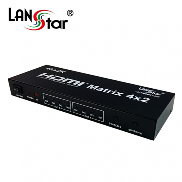 HDMI 매트릭스 입력 4P 출력 2Port, 4K*2K@30Hz 지원