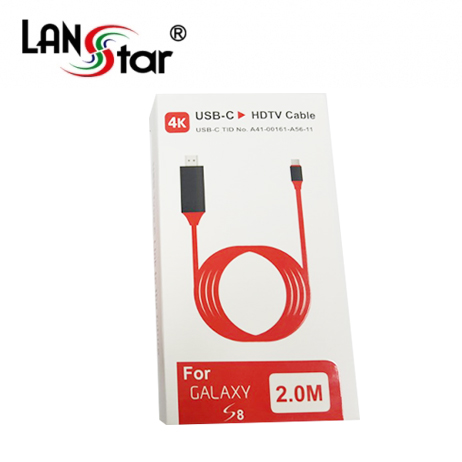 USB 3.1 C-Type TO HDMI 컨버터케이블, 미러링 RED 2M
