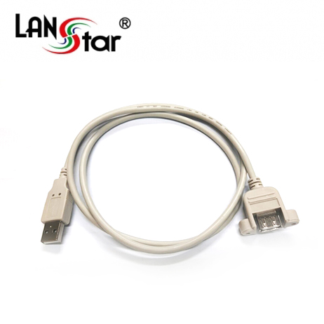 USB2.0판넬형케이블 A형M／F SCREW 나사고정, 2M
