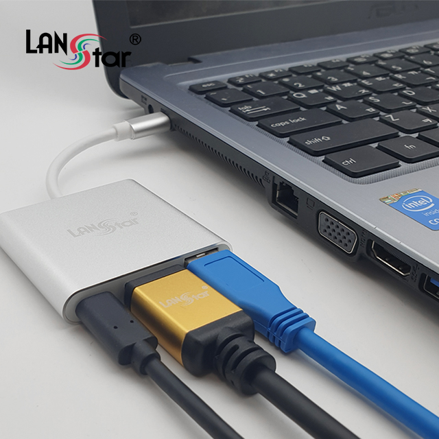 USB 3.1 To HDMI (4k지원) 멀티포트, 3.1(충전)+3.0(OTG), Silver