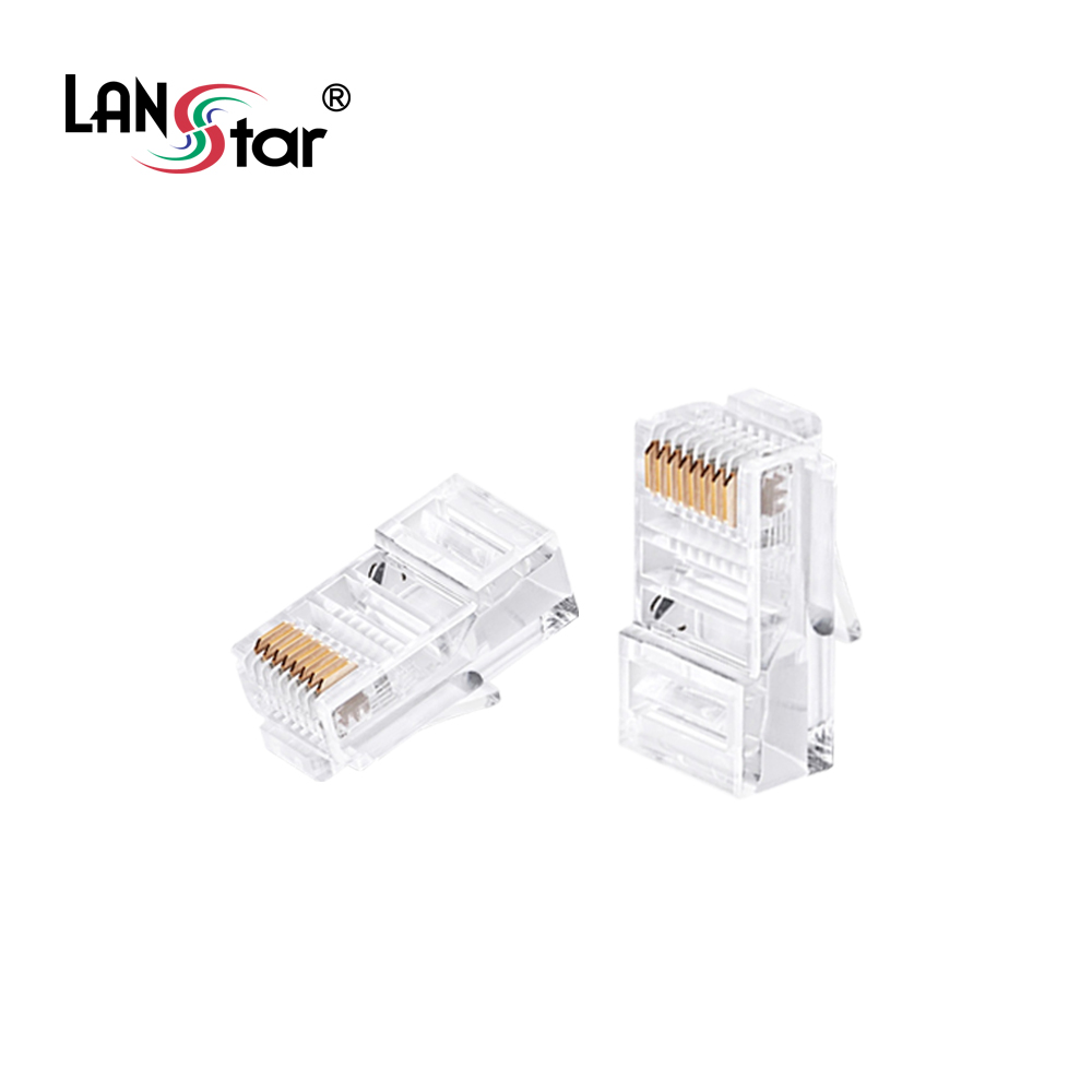 케이블 통과형 모듈러 콘넥터 8P8C, RJ45, CAT.5E, UTP