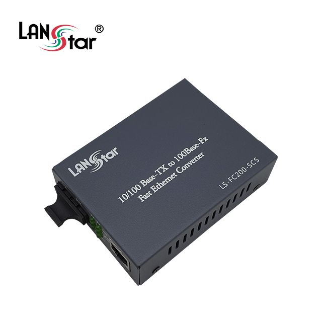랜스타 LS-FC200-SCS 광 미디어 컨버터 싱글 SC타입 100Mbps