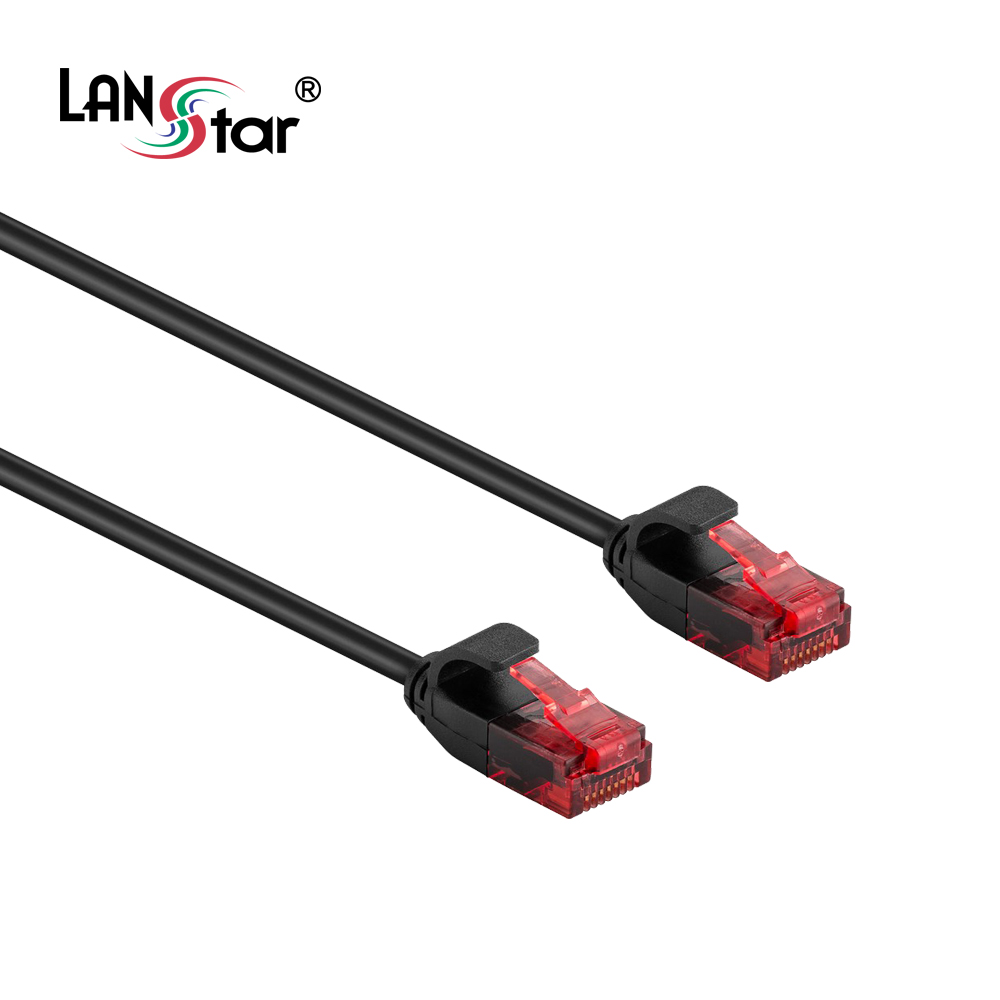 [LANstar] Cat.6 UTP 다이렉트 초슬림 랜케이블 2m 블랙 [30538]