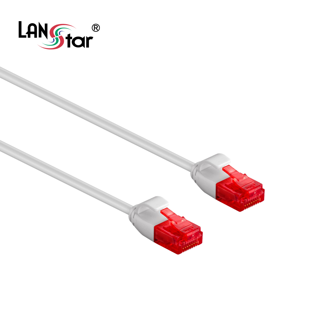 [LANstar] Cat.6 UTP 다이렉트 초슬림 랜케이블 1m 화이트 [30545]