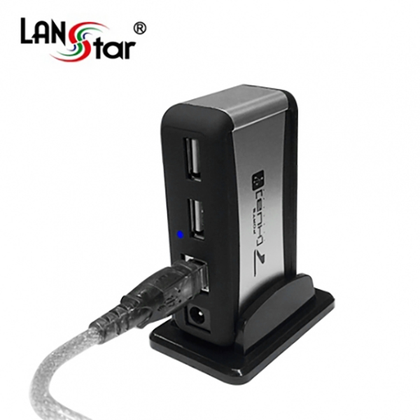 랜스타 LS-USB207PN USB허브 USB2.0 7port 무전원/전원추가가능