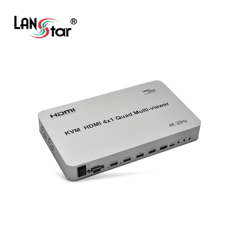 [LANstar] HDMI 4x1 KVM 멀티뷰어 4K해상도 [30707] (5개)