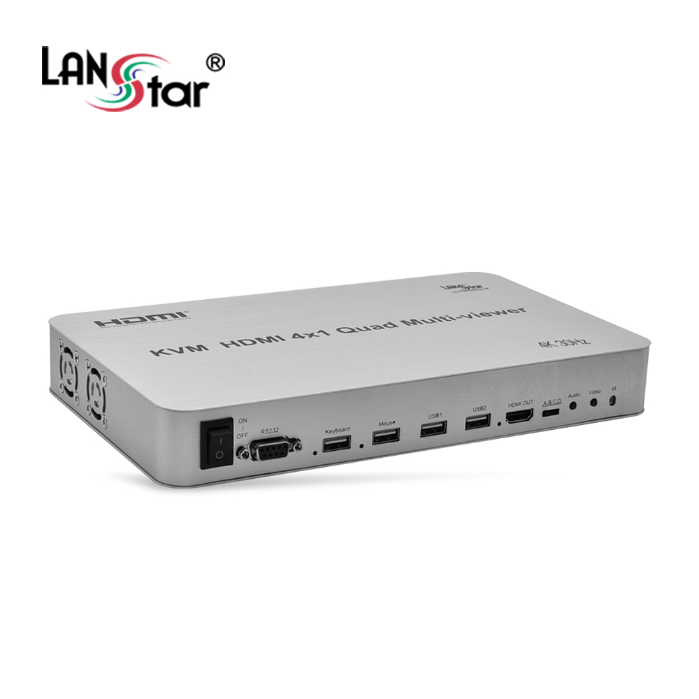 [LANstar] HDMI 4x1 KVM 멀티뷰어 4K해상도 [30707] (5개)
