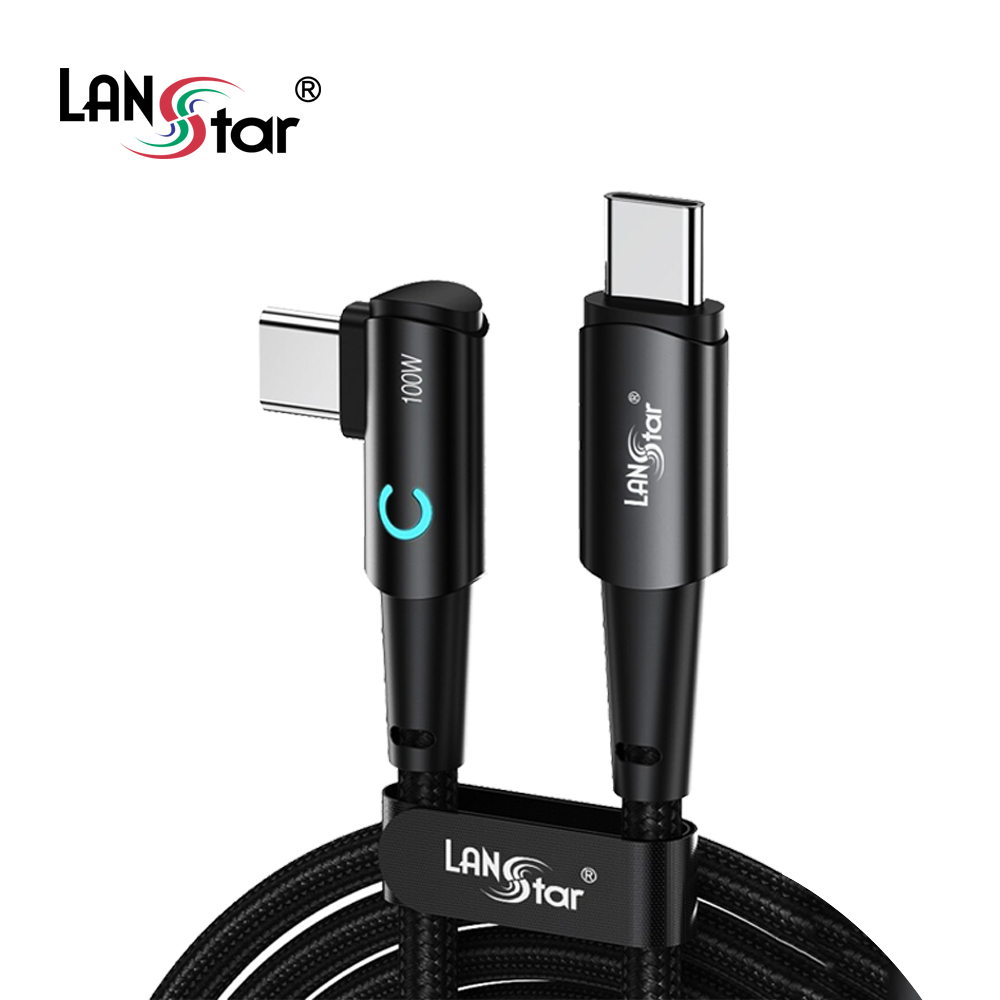 USB Type C 100W 고속충전 케이블 90도,ㄱ자꺽임 1M