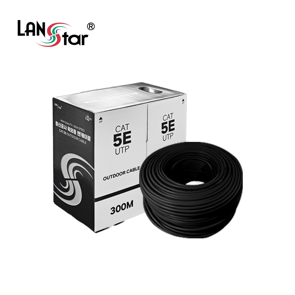 Cat.5E UTP 300M 옥외용 케이블 Black 색상 [LSC006]