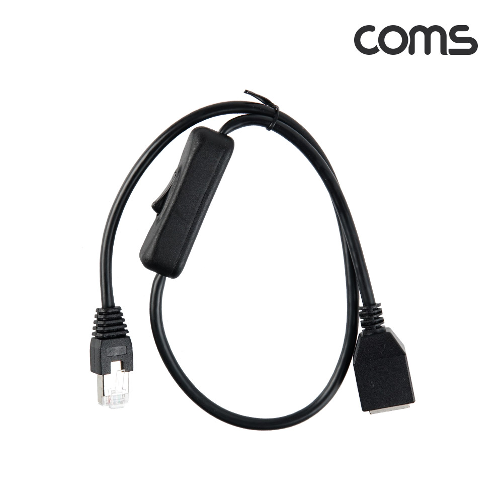 Coms CAT6 UTP 스위치 케이블 OD 5.5 26AWG RJ45 MF 연장 60cm