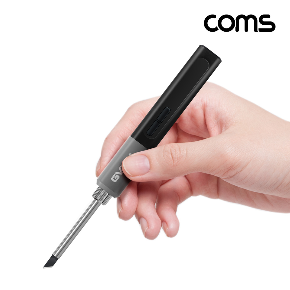 Coms 초고속 급속예열 C타입 납땜 인두기 USB-C 디스플레이 인두 땜질 휴대용 실내외 작업 온도조절