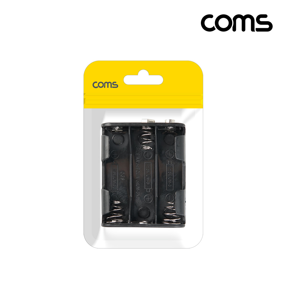 Coms 건전지 홀더 6구, AAx6ea, 9V 타입전원