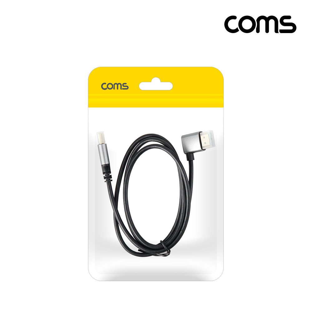 Coms HDMI 케이블 1M MM 8K4K 60Hz UHD 좌측 꺾임형