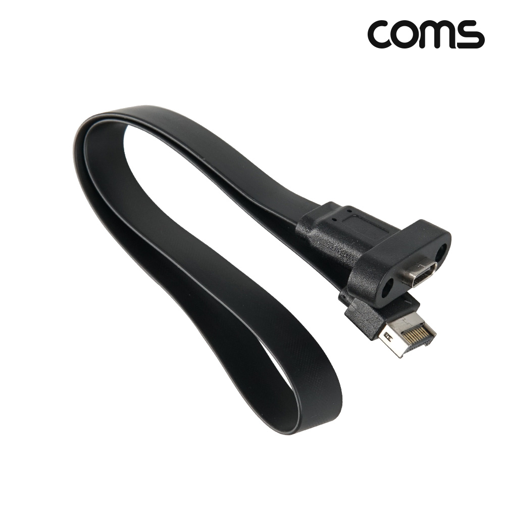 Coms C타입 to E-Key 패널 마운트 확장 케이블 30cm 후면 LP 브라켓 판넬형