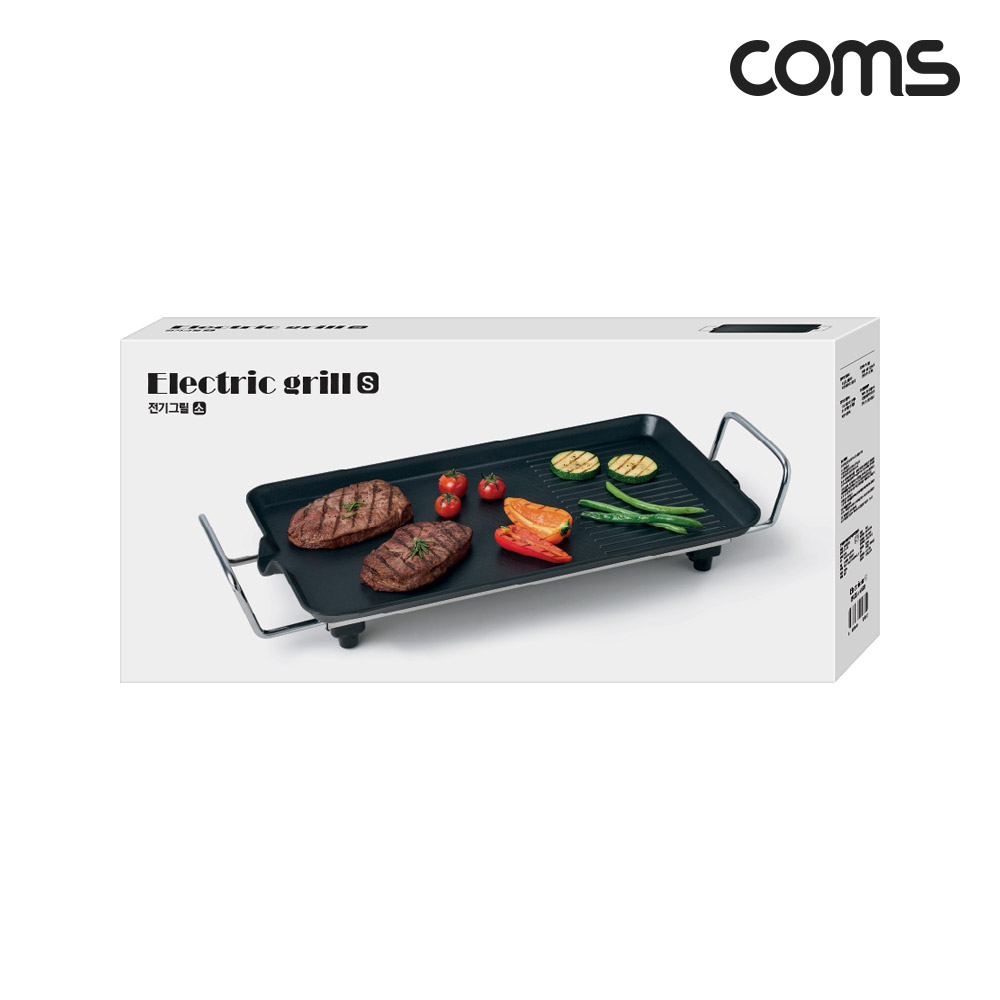 Coms 캠핑 삼겹살 고기불판 고기 넌스틱 전기그릴 소형