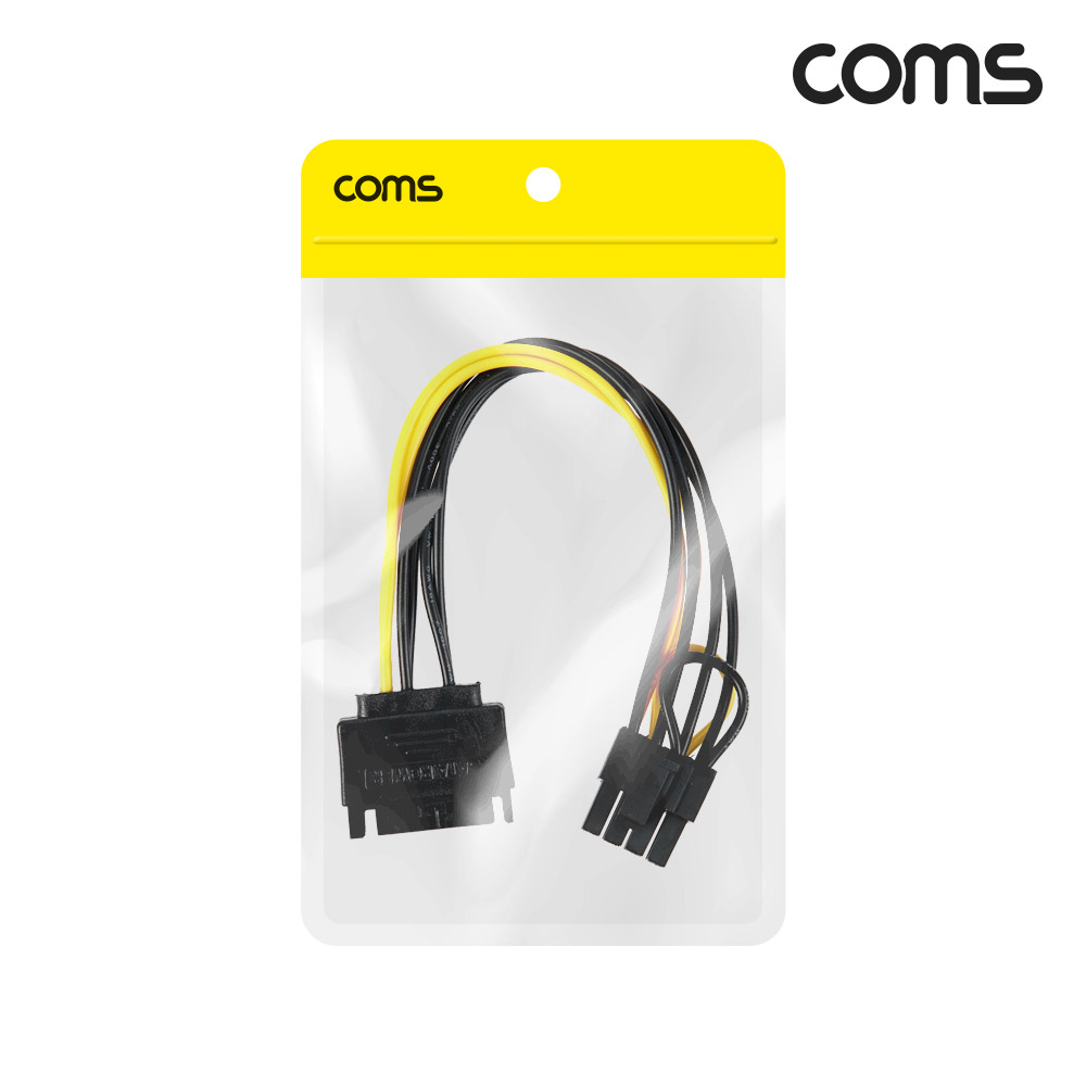 Coms SATA to VGA 전원 변환 케이블 SATA to VGA 8P (6P+2P) 20cm