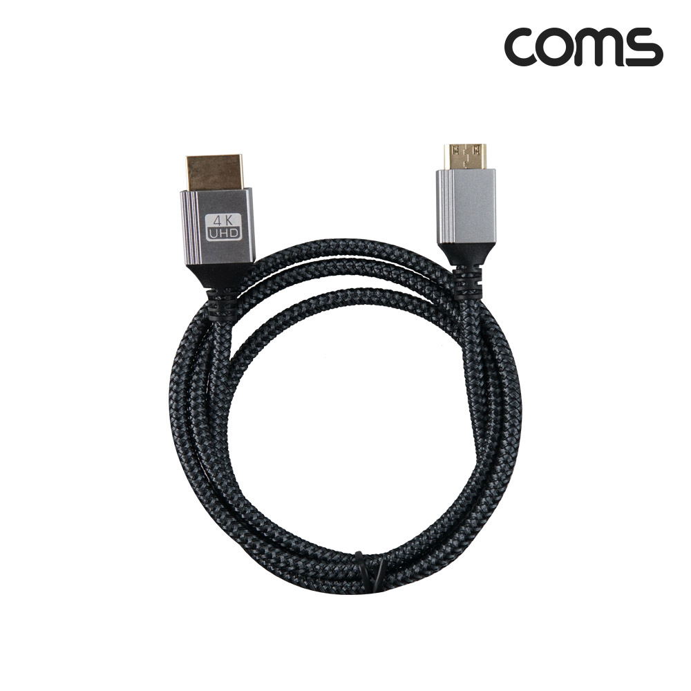 Coms 미니 HDMI 변환 케이블 젠더 HDMI M to Mini HDMI M 4K 60Hz UHD 1M