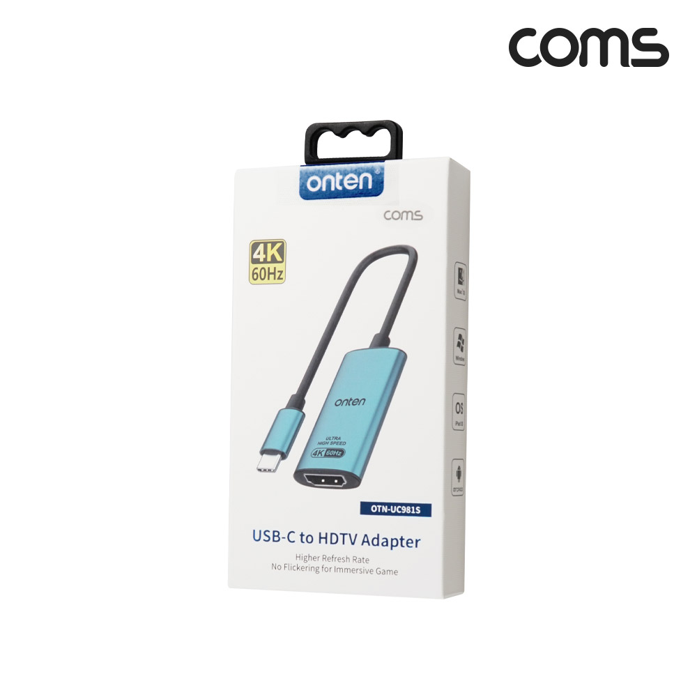 Coms C타입 HDMI 컨버터 케이블 15cm, Type C 4K2K@60Hz