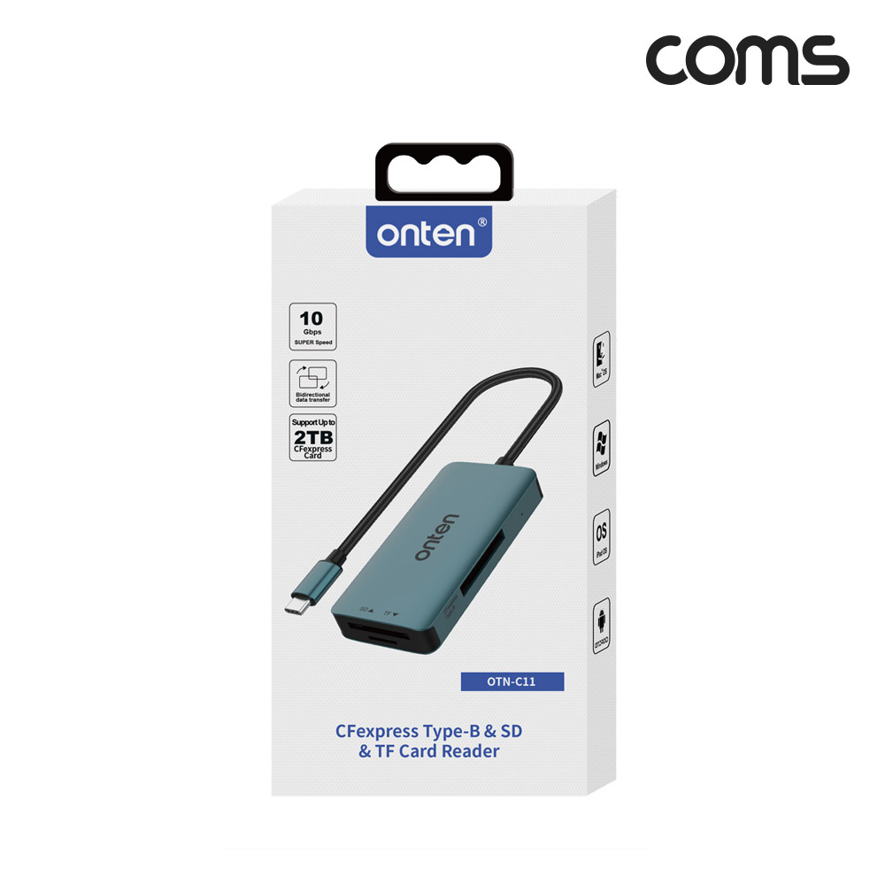 Coms C타입 카드리더기 SD TF CFexpress B타입